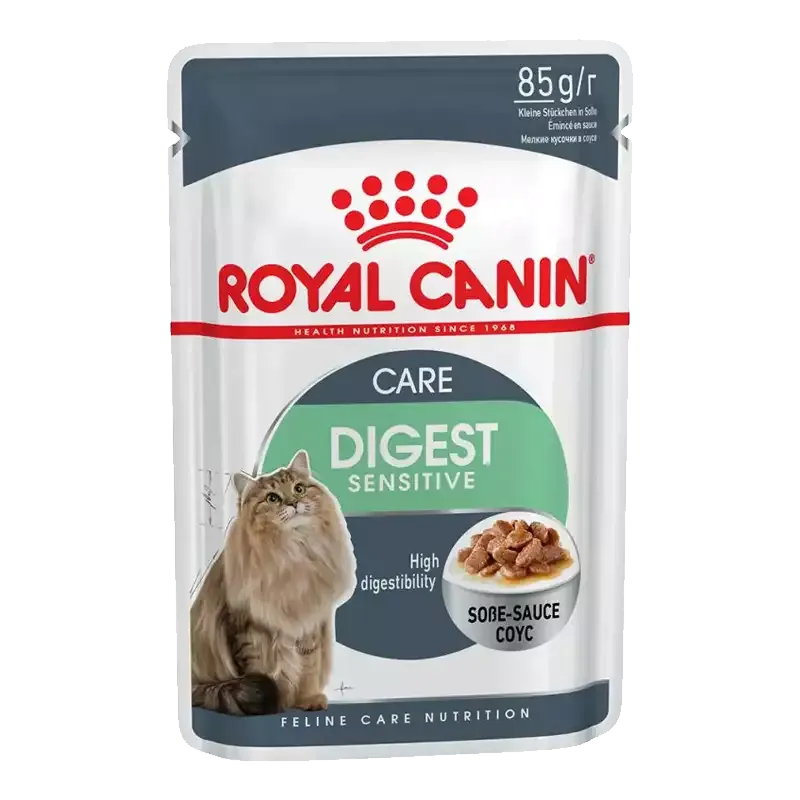 پوچ گربه رویال کنین مدل Digest Senstive Care وزن 85 گرم
