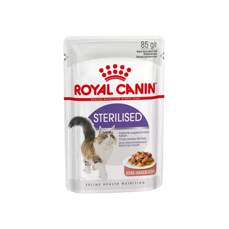 پوچ گربه رویال کنین مدل Sterilised وزن 85 گرم