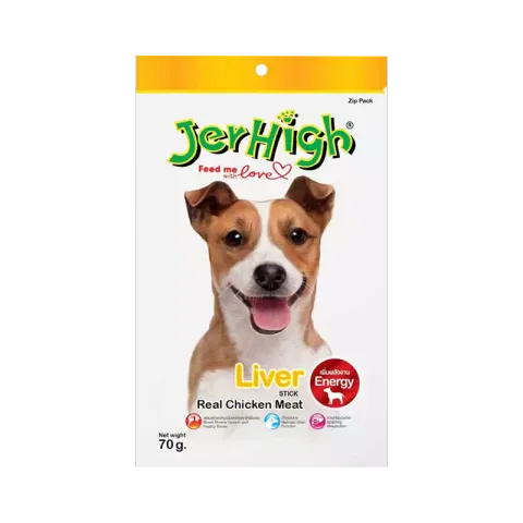 تشویقی سگ جرهای با طعم جگر Jerhigh Stick Liver وزن 70 گرم